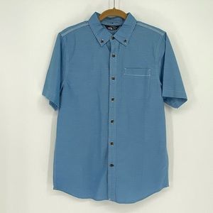 North Face SS Coyote Crk Outdoor Shirt Blue sz S {m}